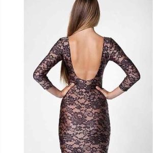 American Apparel Low Back Lace Print Dress